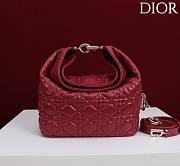 Okify Dior Toujours Hobo Bag Dark Red 22.5x14x7.5cm - 1