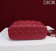 Okify Dior Toujours Hobo Bag Dark Red 22.5x14x7.5cm - 5