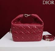 Okify Dior Toujours Hobo Bag Dark Red 22.5x14x7.5cm - 4