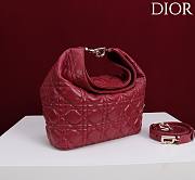 Okify Dior Toujours Hobo Bag Dark Red 22.5x14x7.5cm - 3