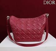 Okify Dior Toujours Hobo Bag Dark Red 22.5x14x7.5cm - 2