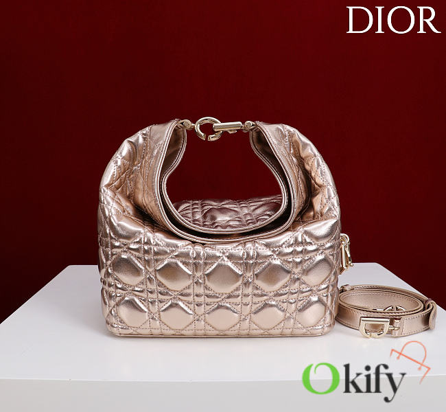 Okify Dior Toujours Hobo Bag Rose Gold 22.5x14x7.5cm - 1