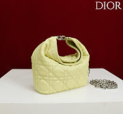 Okify Dior Toujours Hobo Bag Yellow 17.5x19x7cm - 3