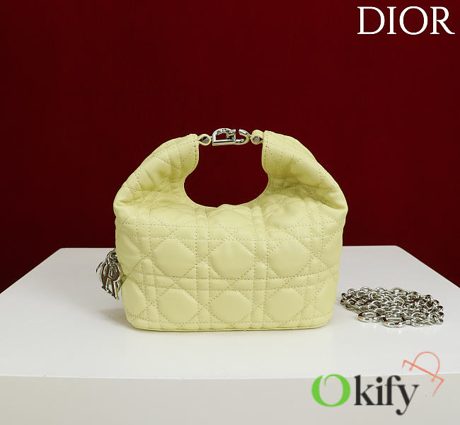 Okify Dior Toujours Hobo Bag Yellow 17.5x19x7cm - 1