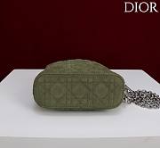 Okify Dior Toujours Hobo Bag Dark Green Suede 17.5x19x7cm - 5