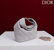 Okify Dior Toujours Hobo Bag Light Purple Suede 17.5x19x7cm - 6