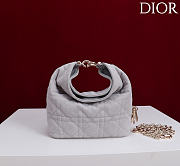 Okify Dior Toujours Hobo Bag Light Purple Suede 17.5x19x7cm - 1