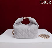 Okify Dior Toujours Hobo Bag Light Purple Suede 17.5x19x7cm - 3