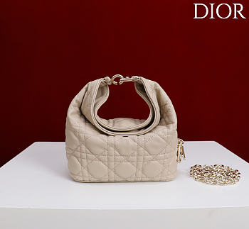 Okify Dior Toujours Hobo Bag Beige 17.5x19x7cm
