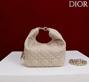 Okify Dior Toujours Hobo Bag Beige 17.5x19x7cm - 5