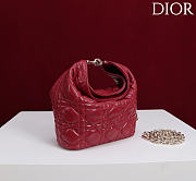 Okify Dior Toujours Hobo Bag Dark Red 17.5x19x7cm - 6