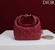 Okify Dior Toujours Hobo Bag Dark Red 17.5x19x7cm - 1