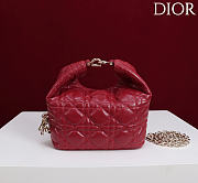 Okify Dior Toujours Hobo Bag Dark Red 17.5x19x7cm - 5