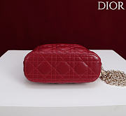 Okify Dior Toujours Hobo Bag Dark Red 17.5x19x7cm - 4