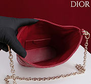 Okify Dior Toujours Hobo Bag Dark Red 17.5x19x7cm - 3