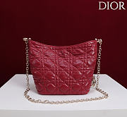 Okify Dior Toujours Hobo Bag Dark Red 17.5x19x7cm - 2