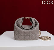 Okify Dior Toujours Hobo Bag Gray 17.5x19x7cm - 1