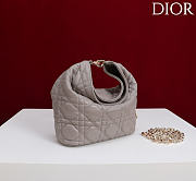 Okify Dior Toujours Hobo Bag Gray 17.5x19x7cm - 4