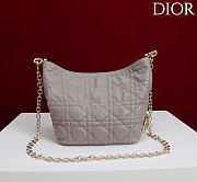 Okify Dior Toujours Hobo Bag Gray 17.5x19x7cm - 3