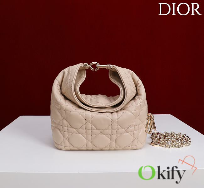 Okify Dior Toujours Hobo Bag Nude 17.5x19x7cm - 1