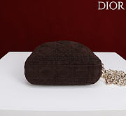 Okify Dior Toujours Hobo Bag Dark Brown Suede 17.5x19x7cm - 5