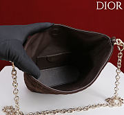 Okify Dior Toujours Hobo Bag Dark Brown Suede 17.5x19x7cm - 3