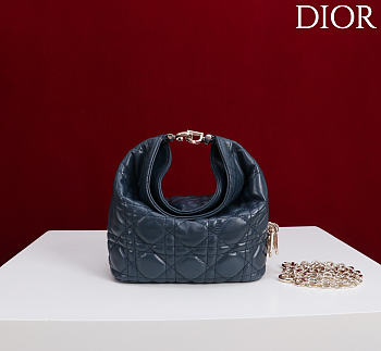 Okify Dior Toujours Hobo Bag Dark Blue 17.5x19x7cm