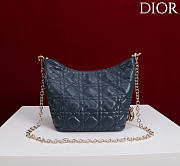 Okify Dior Toujours Hobo Bag Dark Blue 17.5x19x7cm - 5