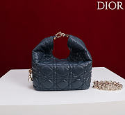 Okify Dior Toujours Hobo Bag Dark Blue 17.5x19x7cm - 4