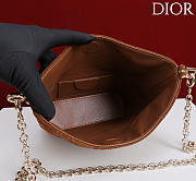 Okify Dior Toujours Hobo Bag Brown Suede 17.5x19x7cm - 5