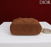 Okify Dior Toujours Hobo Bag Brown Suede 17.5x19x7cm - 2