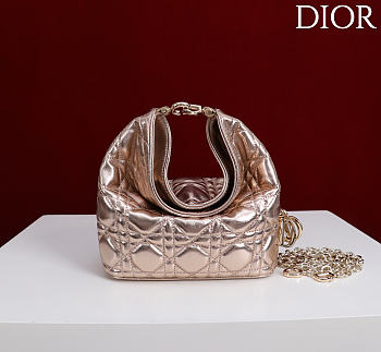 Okify Dior Toujours Hobo Bag Rose Gold 17.5x19x7cm