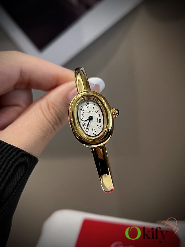 Okify Cartier Baignoire Gold Watch 24.6x18.7mm - 1