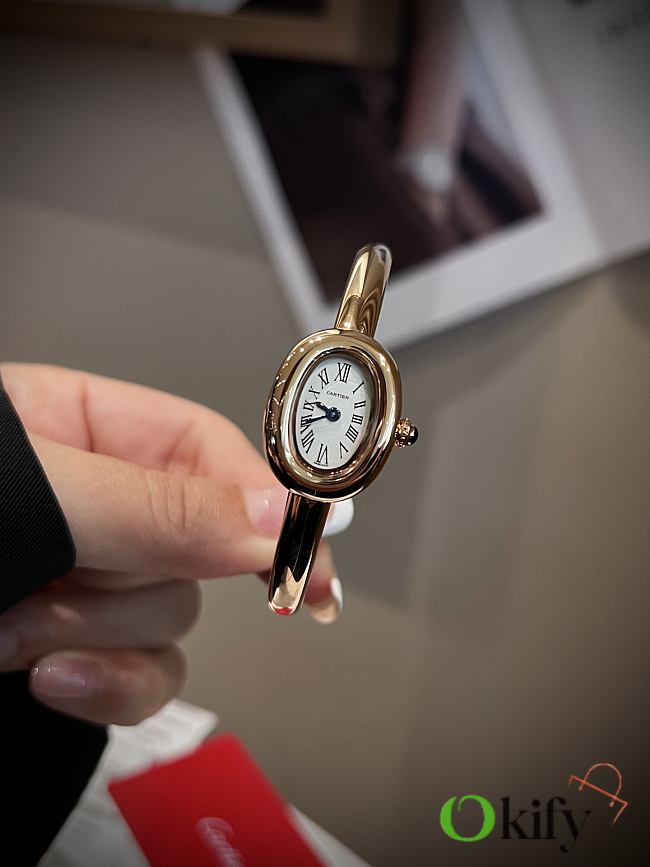 Okify Cartier Baignoire Rose Gold Watch 24.6x18.7mm - 1