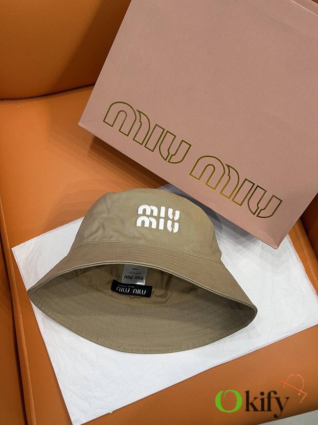 Okify MiuMiu Beige Bucket Hat 29823 - 1
