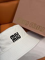Okify MiuMiu White Bucket Hat 29824 - 6