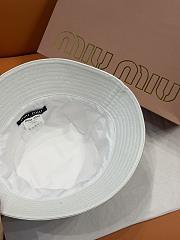 Okify MiuMiu White Bucket Hat 29824 - 5