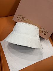 Okify MiuMiu White Bucket Hat 29824 - 3