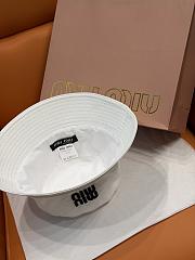 Okify MiuMiu White Bucket Hat 29824 - 2