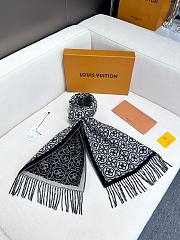 Okify Louis Vuitton Black Lambwool Scarf 35x200cm 29831  - 6