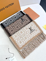 Okify Louis Vuitton Black Lambwool Scarf 35x200cm 29831  - 1