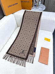 Okify Louis Vuitton Black Lambwool Scarf 35x200cm 29831  - 2