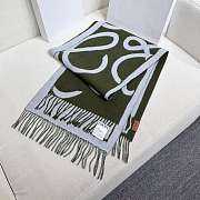 Okify Loewe Dark Green Scarf 29832 - 2