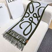 Okify Loewe Dark Green Scarf 29832 - 5