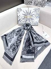 Okify Dior Black Square Scarf 140x140cm - 3