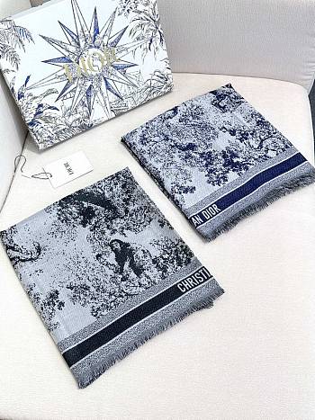 Okify Dior Black Square Scarf 140x140cm