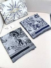 Okify Dior Black Square Scarf 140x140cm - 2