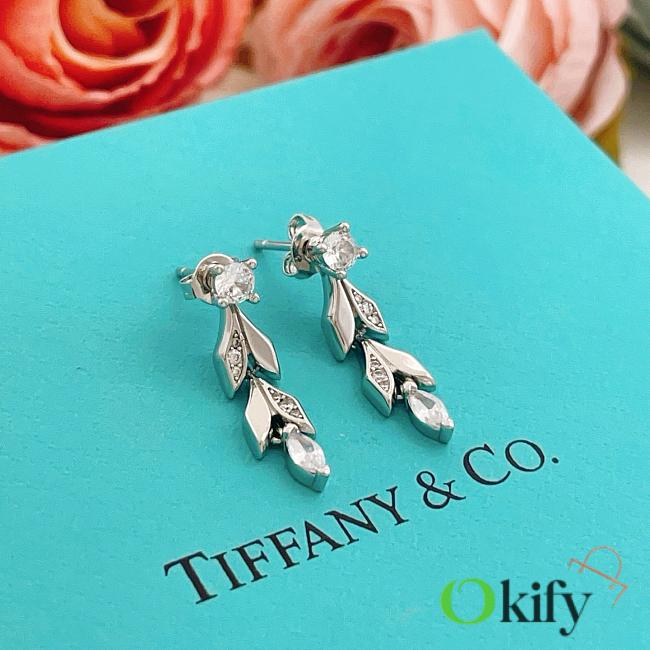 Okify Tiffany Silver Earrings With Diamond 29834 - 1