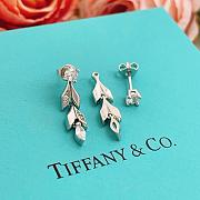Okify Tiffany Silver Earrings With Diamond 29834 - 2