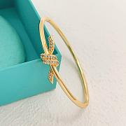 Okify Tiffany Knot Gold Bracelet With Diamond - 6